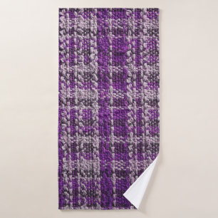Texture of purple tartan fabric useful as a backgr bath towel