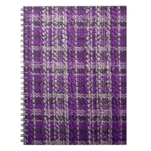 Texture of purple tartan fabric useful as a backgr notebook