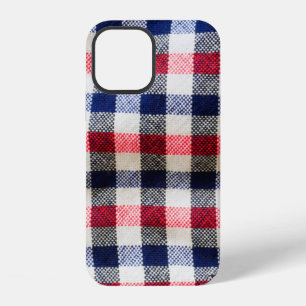 texture of Scottish cloth, square cotton fabric ba iPhone 12 Case