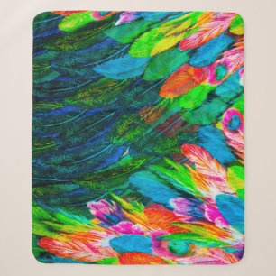 texture of silk fabric. background. colorful fairy sherpa blanket
