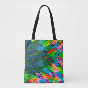 texture of silk fabric. background. colorful fairy tote bag