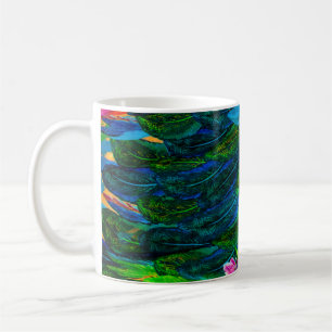 texture of silk fabric. background. colourful fair coffee mug