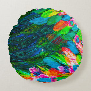 texture of silk fabric. background. colourful fair round cushion