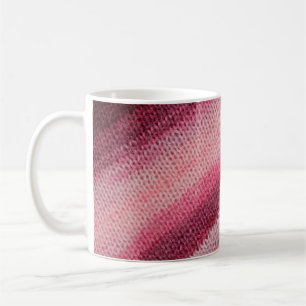 texture of the knitted fabric with an abstract pat coffee mug