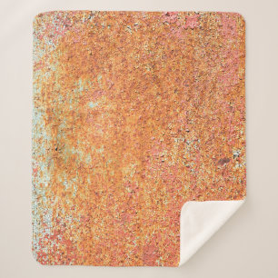 Texture of the old painted metalabstract, age, anc sherpa blanket