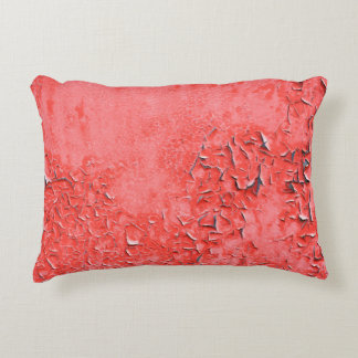 Texture of vintage rust painted iron wall backgrou decorative cushion