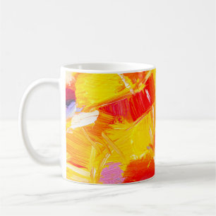 texture oil painting fruit painting colorful flora coffee mug