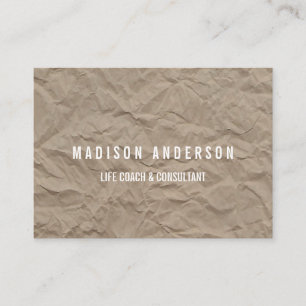 Texture Paper   Minimalist Modern Life Coach Business Card