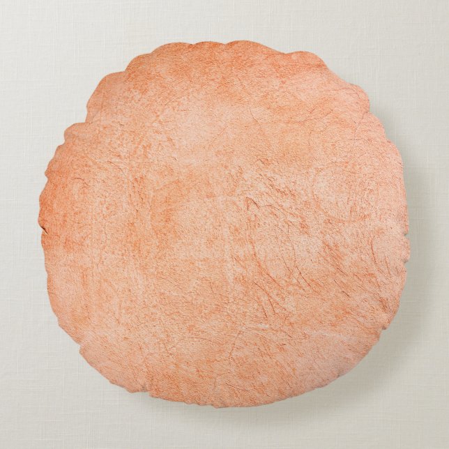 Texture red wall india travel round cushion (Front)