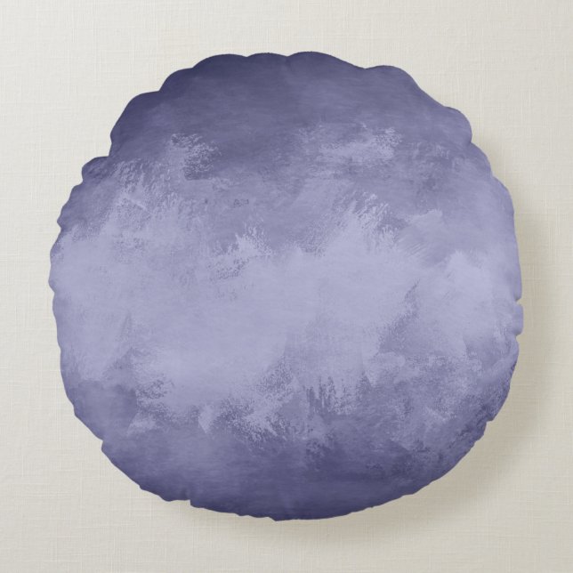 Texture selenium blue acrylic round cushion (Front)
