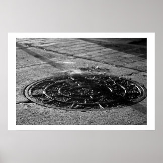 Texture Study of Night-time Sightwalk Poster