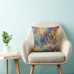 Texture Thick Paint Abstract Cushion