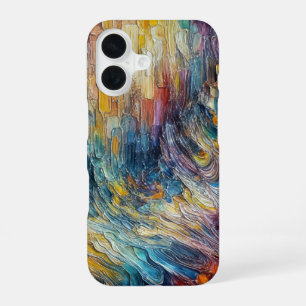 Texture Thick Paint Abstract iPhone 16 Case