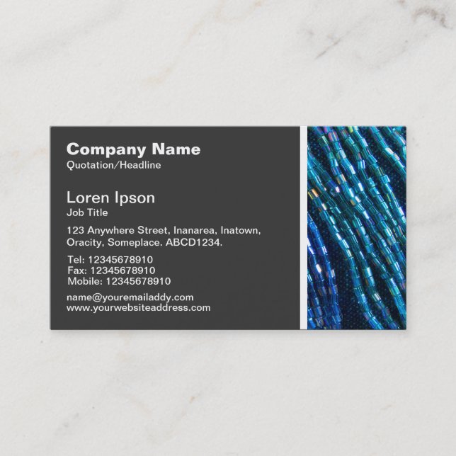 Texture Tone - Beads Business Card (Front)