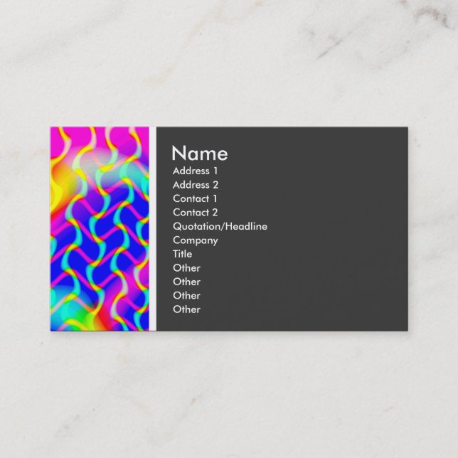 Texture Tone (Beautiful Waves) Business Card (Front)