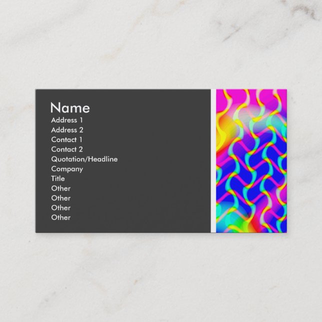 Texture Tone (Beautiful Waves) II Business Card (Front)