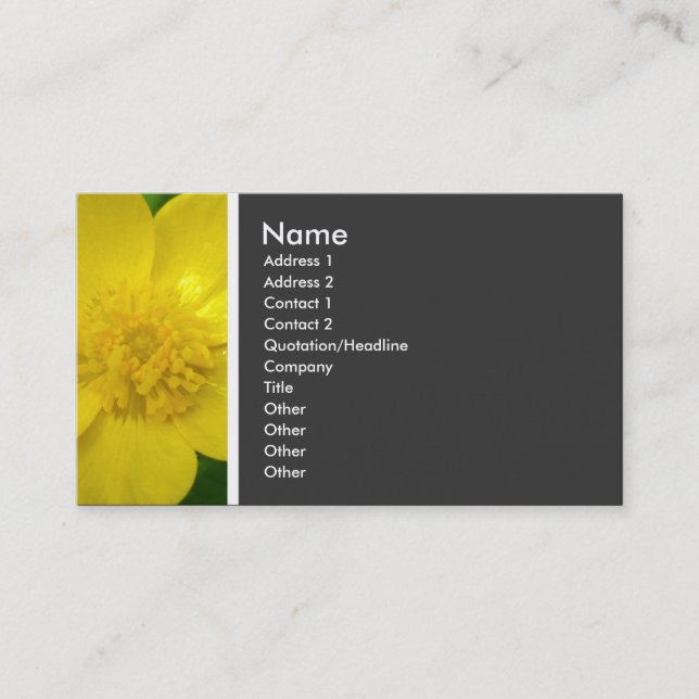 Texture Tone (Buttercup) Business Card (Front)
