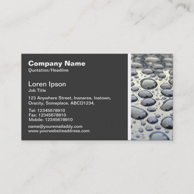 Texture Tone - Car Hood Business Card (Front)