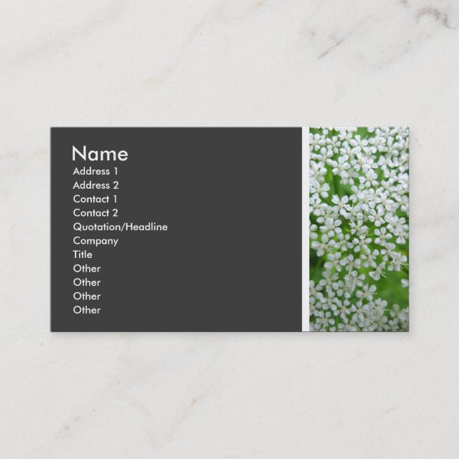 Texture Tone (Cow Parsley) Business Card (Front)