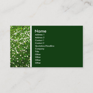 Texture Tone (Daisy Lawn) Dark Green Business Card