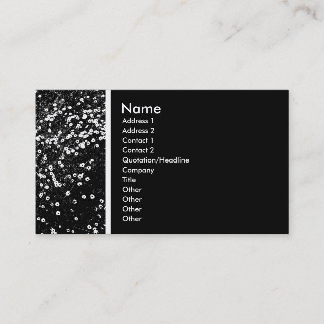 Texture Tone (Daisy Lawn High Contrast) Business Card (Front)