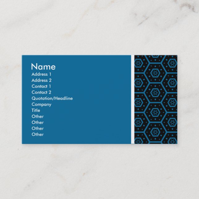 Texture Tone (Honeycomb) I Business Card (Front)