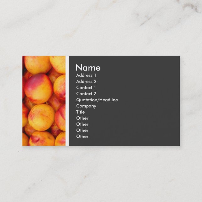 Texture Tone (Peaches) Business Card (Front)