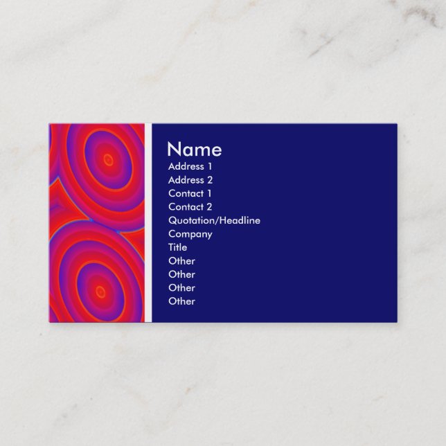 Texture Tone (Resonate) Business Card (Front)