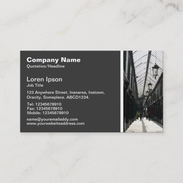 Texture Tone - Shopping Arcade Business Card (Front)