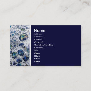 Texture Tone (Soap Suds) - Navy Blue Business Card