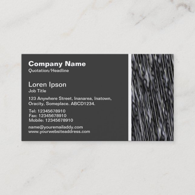 Texture Tone - Space Rock Abstract Business Card (Front)