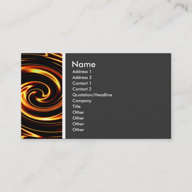 Texture Tone (Swirl) Business Card (Front)