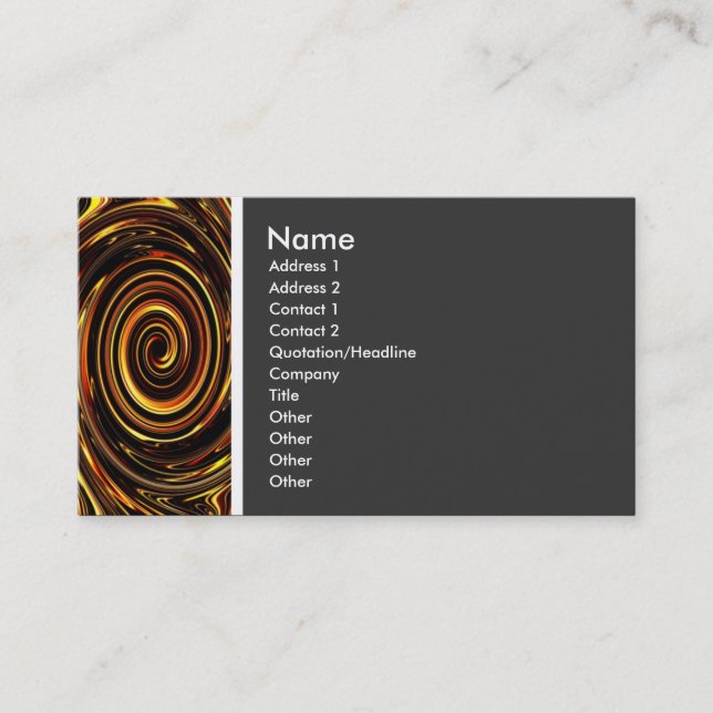Texture Tone (Swirl) - III Business Card (Front)