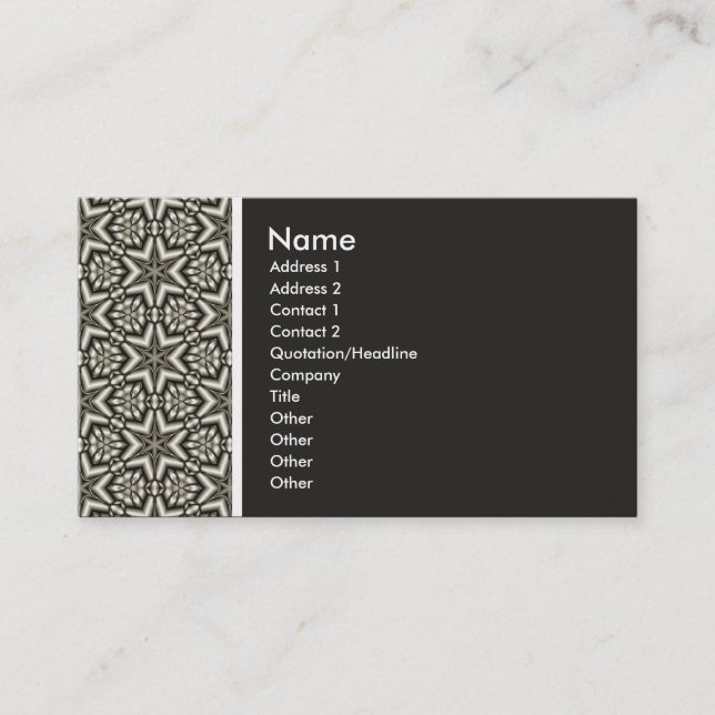 Texture Tone - Terrazzo 014 (201F1B) Business Card (Front)