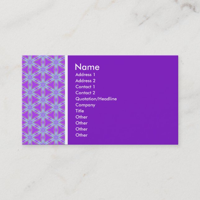 Texture Tone - Terrazzo 02 - Purple (7C12C3) Business Card (Front)