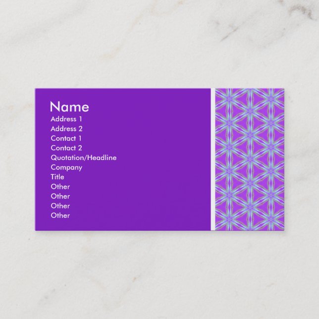 Texture Tone - Terrazzo 02 - Purple (7C12C3) Business Card (Front)