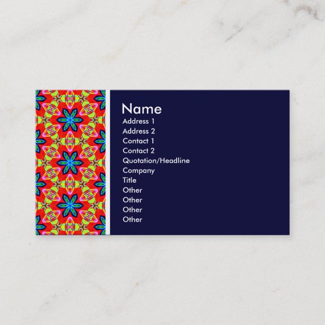 Texture Tone - Terrazzo 04 - Deep Navy Business Card (Front)