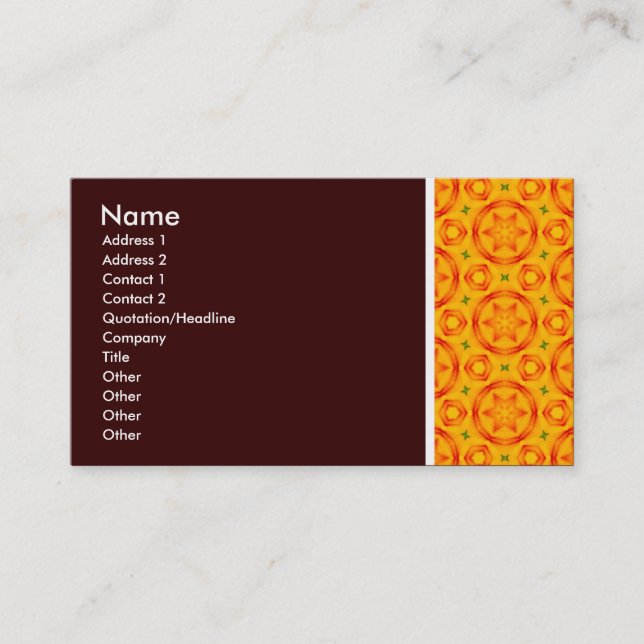 Texture Tone - Terrazzo 05 - Dark Brown Business Card (Front)