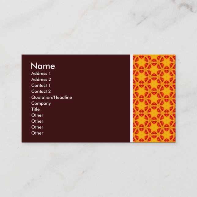 Texture Tone - Terrazzo 06 - Dark Brown Business Card (Front)