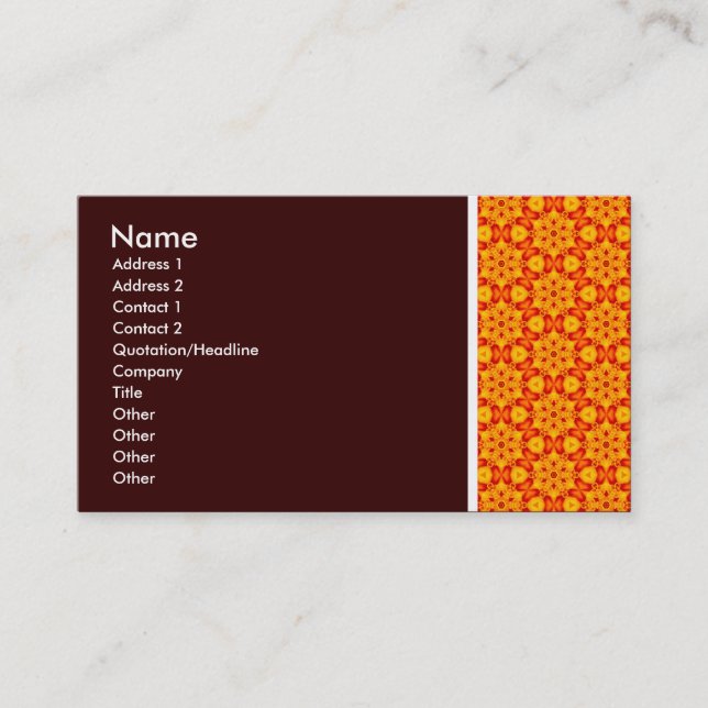 Texture Tone - Terrazzo 08 - Dark Brown Business Card (Front)