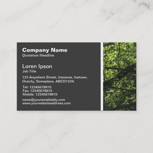 Texture Tone - Woodland 02 Business Card (Front)