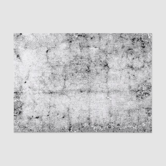 Texture Vintage Distressed White Black Decoupage Tissue Paper (Front)