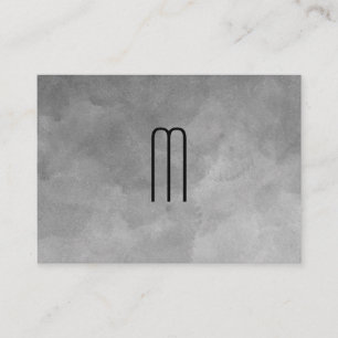 Texture Watercolor Monogram Business Card