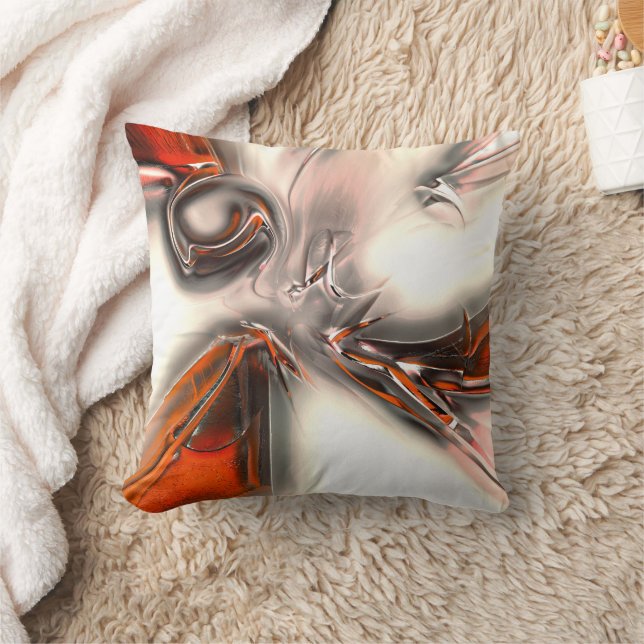 Texture with intense orange and pearly or metallic cushion (Blanket)