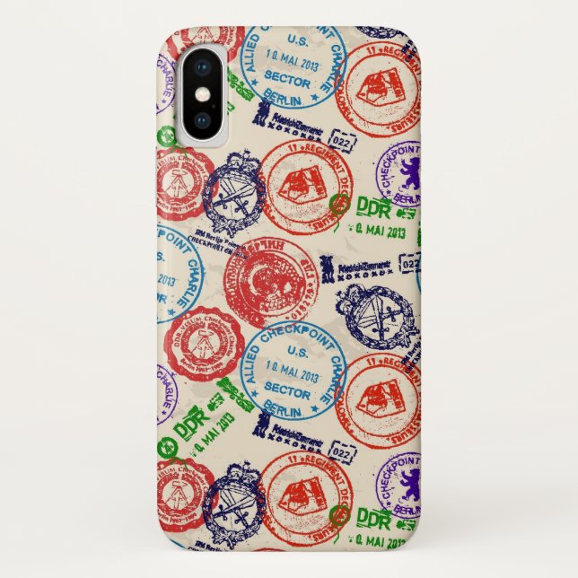 Texture with real stamps. Case-Mate iPhone case (Back)