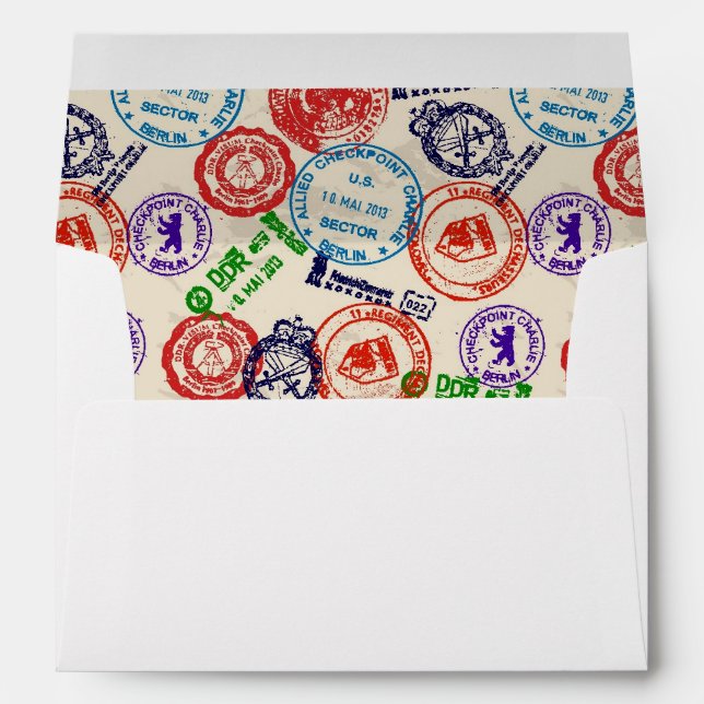 Texture with real stamps. envelopes (Back (Bottom))