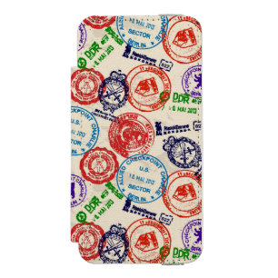 Texture with real stamps. incipio watson™ iPhone 5 wallet case