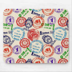 Texture with real stamps. mouse mat
