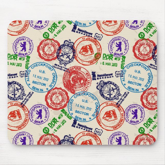 Texture with real stamps. mouse mat (Front)
