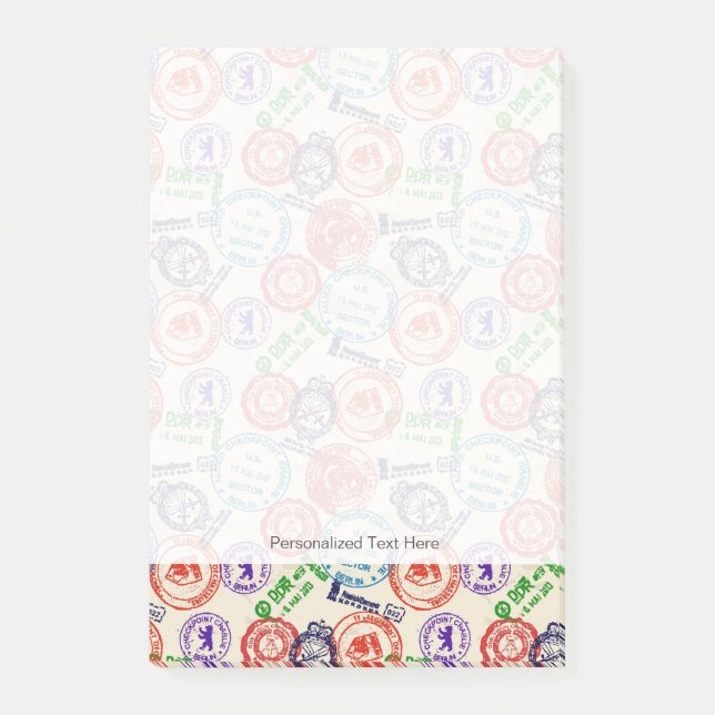 Texture with real stamps. post-it notes (Front)